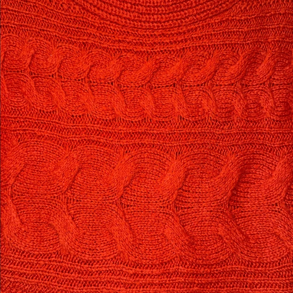 Free People Sienna Cable Knit Sweater Size XSMALL  Burnt Orange